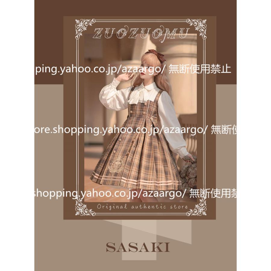 ロリータ ワンピース 半袖 ロリータ服 かわいい Lolita 可愛い フェミニン 甘い レディース 少女風 OP ロリータドレス｜azaargo｜09