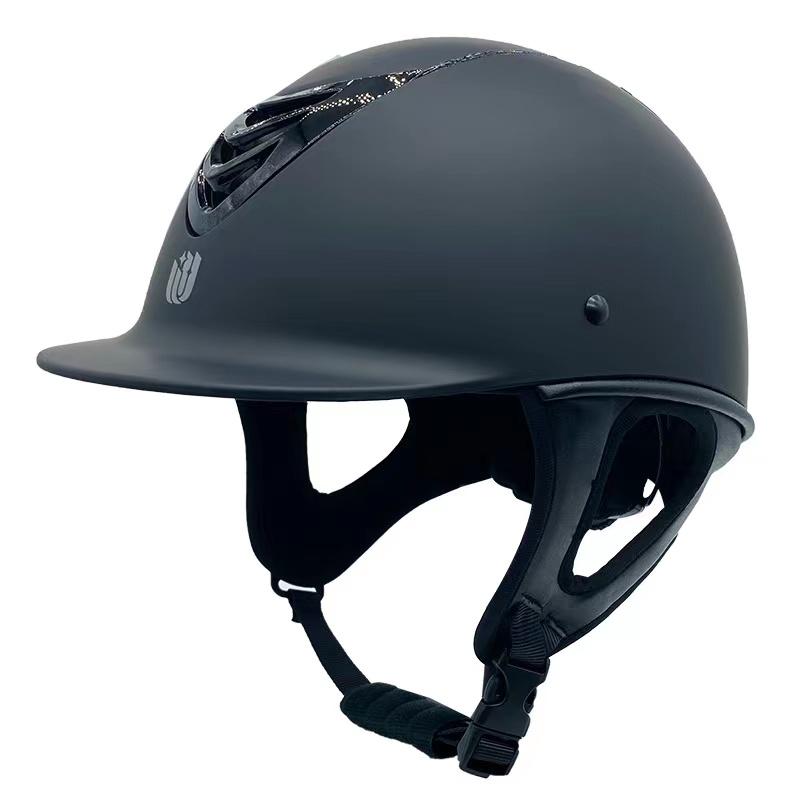 乗馬用ヘルメット　乗馬ヘルメット　乗馬　馬　乗馬用品　ヘルメット　黒　52-56 乗馬 ヘルメット 帽子 馬具 メンズ レディース 乗馬用品 : Azaargo