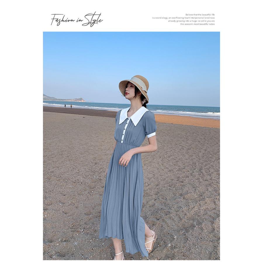 セール品 21 ワンピース レデイース ロング丈 長袖 プリーツ フレア シフォンワンピース Aライン ベルト付き 春夏 おしゃれ きれいめ 通勤 二次会 大人 代 30代 40代 プレゼント対象商品 Biyokimyailaclama Com