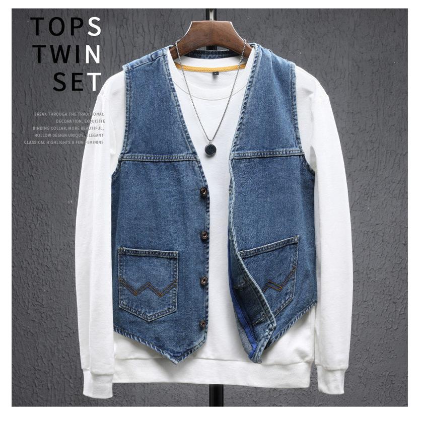 Web限定 21 デニムベスト メンズ ベスト デニム ノースリーブ ゆったり オーバーサイズ 重ね着 レイヤード トップス ウォッシュ加工 色落ち 春 夏 秋 新作 nzmj18 Azaargo 通販 Yahoo ショッピング 受賞店舗 Www Lequotidien Mr