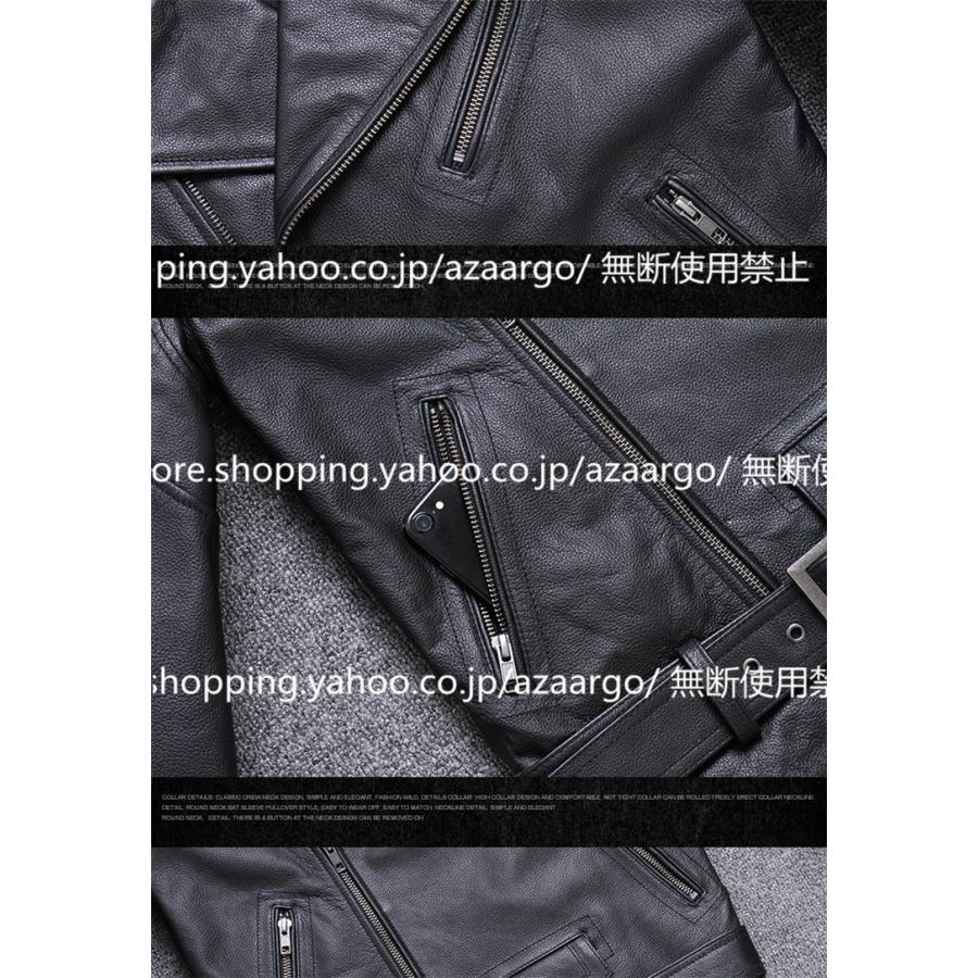 メンズ ジャケット 本革 牛革 バイク ライダースジャケット ウェア 春