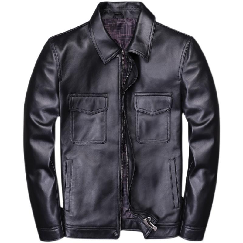 アウトレット☆送料無料】 メンズ ジャケット 本革 羊革 バイク