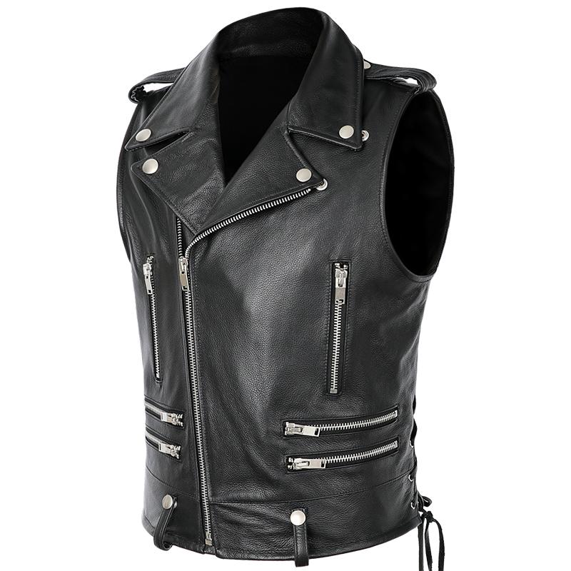 レザーベスト メンズ ベスト 本革 牛革 高級レザー ジレベスト チョッキ バイク用ベスト 通勤 カジュアル フォーマル 大きいサイズ 2022