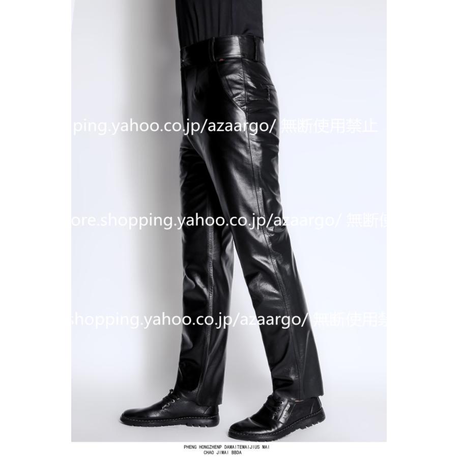 肉厚牛革 leather connection レザーパンツ 革パン レザーパンツ メンズ 本革 山羊革 ラム革パンツ 革パン 革パンツ