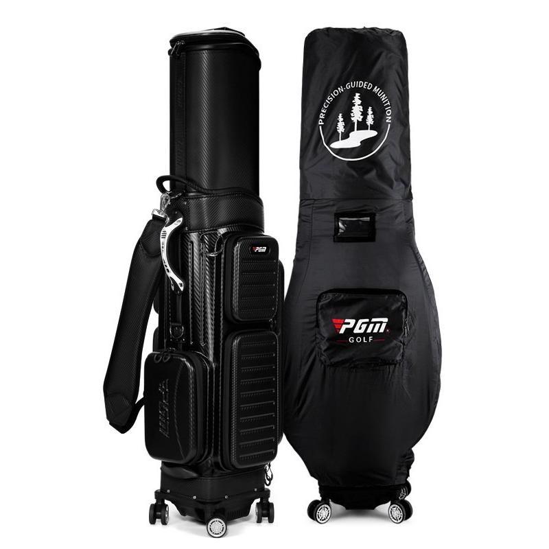 PGM 全身ハードシェル ゴルフバッグ男女兼用伸縮キャディバッグ四輪