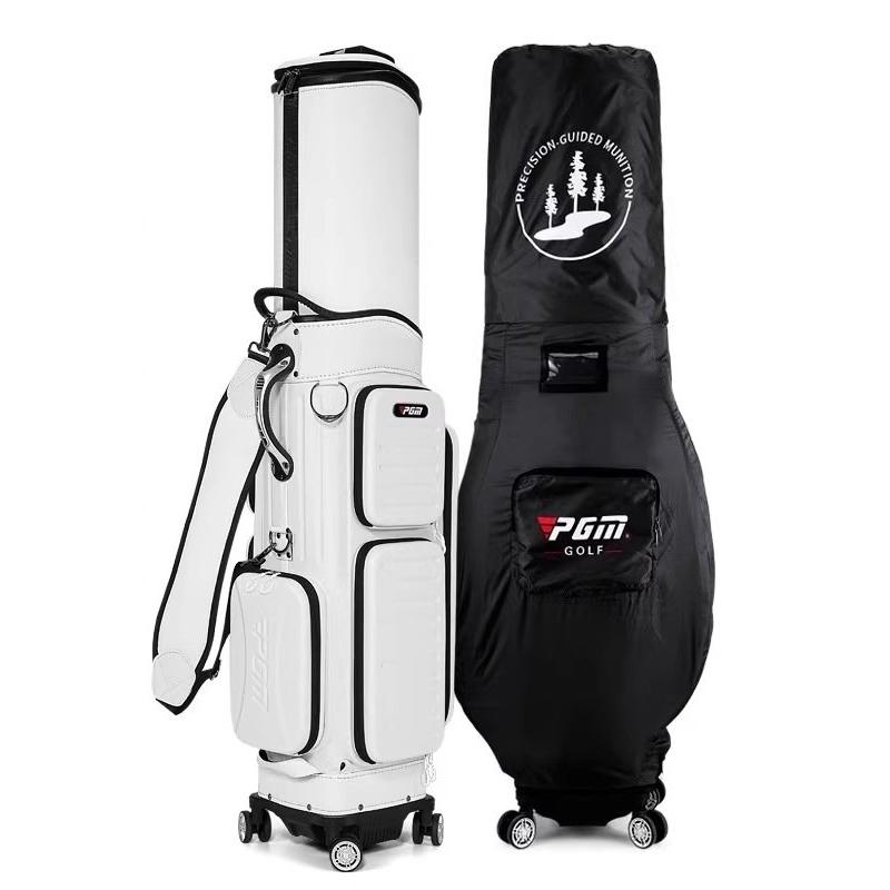PGM 全身ハードシェル ゴルフバッグ男女兼用伸縮キャディバッグ四輪