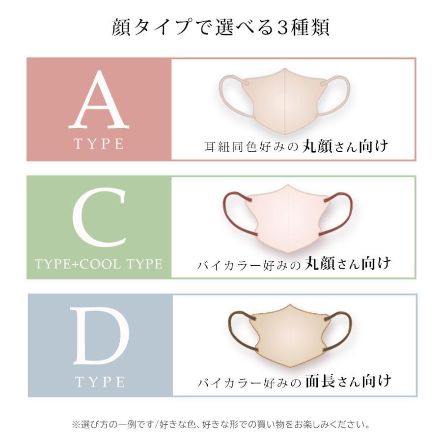 シシベラ　CICIBELLA　冷感　3D小顔バイカラーマスク　Cタイプ　80枚 CICIBELLA 3Dマスク シシベラ マスク 立体マスク バイカラーマスク 20