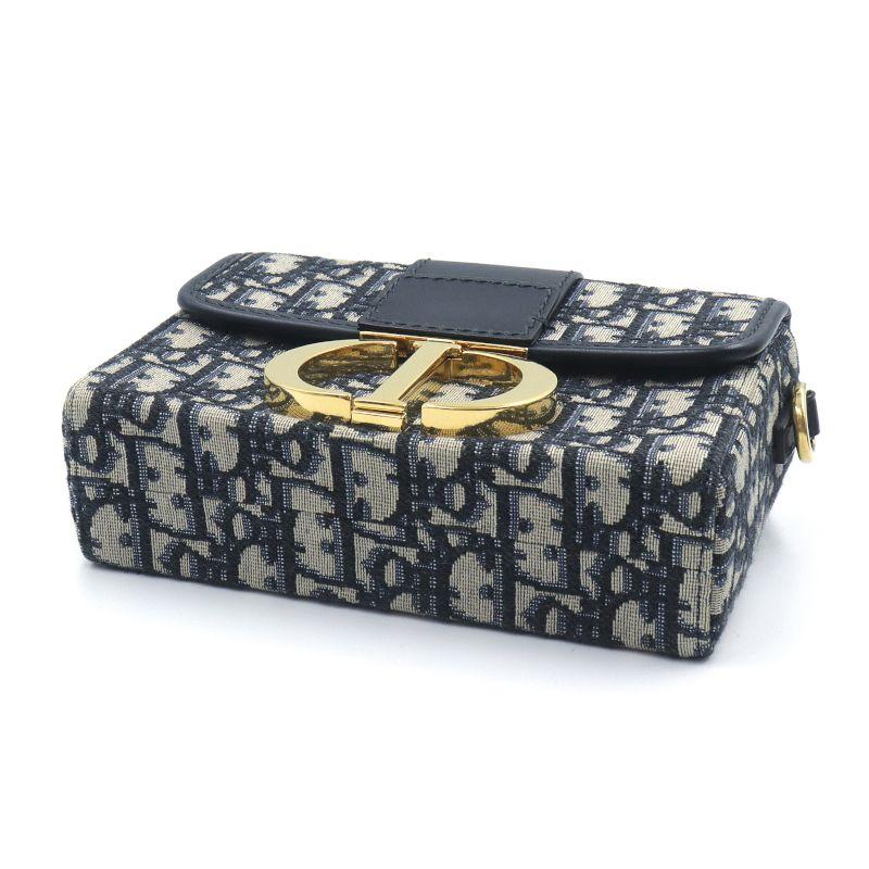 ディオール Dior ショルダーバッグ 30 モンテーニュ ボックス M9204UTZQ_M928 エクリュホワイト ディオールオブリークジャガード ブルー カーフスキン 【中古】 Christian Dior（クリスチャン・ディオール） ディオール オブリーク30