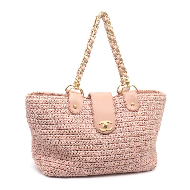 CHANEL（シャネル） ココマーク ラフィア チェーンショルダーバッグ