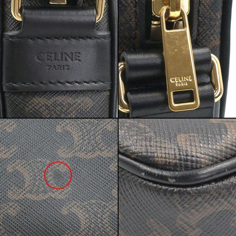 セリーヌ ミディアム メッセンジャーバッグ/CELINEプリント  194502CIM.38OG【Aランク】【中古】 TRIOMPHE セリーヌ ミディアム メッセンジャーバッグ 194502CIM.38OG