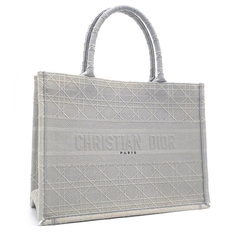 Dior レディース　ブックトートバッグ　グレー Dior Book Tote ディオール ブックトートバッグ ミディアム キャンバス