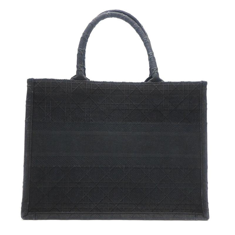 Christian Dior カナージュ トートバッグ 黒 Dior Book Tote ディオール ブックトートバッグ ミディアム キャンバス
