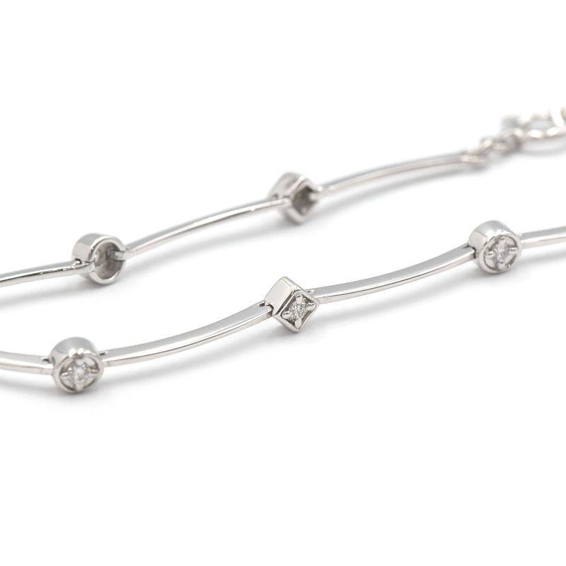 TASAKI（タサキ） 0.13ctダイヤモンドブレスレット K18WG ステーション
