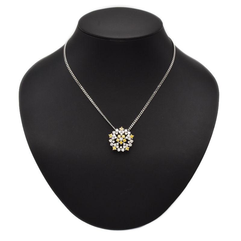 イエローサファイア ☆ ダイヤモンド　ブローチ TASAKI（タサキ） イエローサファイアブローチ Pt900 合計1.57ct