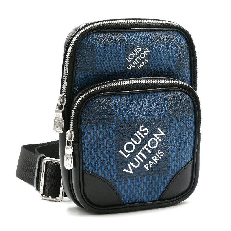 ルイヴィトン アマゾンスリングバッグ N50011 ダミエグラフィット3D ブルー ショルダーバッグ クロスボディバッグ 青 中古 送料無料 アマゾン（LOUIS VUITTON） ルイヴィトン アマゾンスリングバッグ