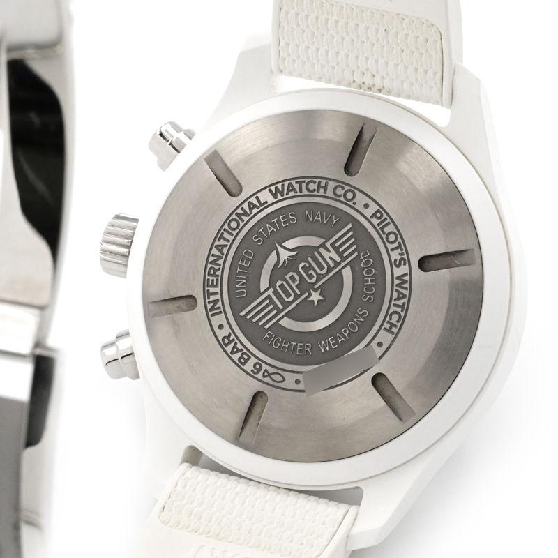 [3年保証] IWC メンズ パイロットウォッチ クロノグラフ トップガン レイクタホ IW389105 箱保 ホワイト 自動巻き 腕時計 中古 送料無料 | パイロット・ウォッチ | 04