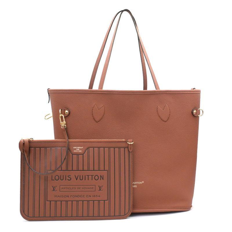 ルイヴィトン ネヴァーフルインサイドアウトMM M12061 モノグラム グレインレザー タン トートバッグ リバーシブル ブラウン 中古 送料無料 ネヴァーフル ルイヴィトン ネヴァーフルインサイドアウトMM M12061