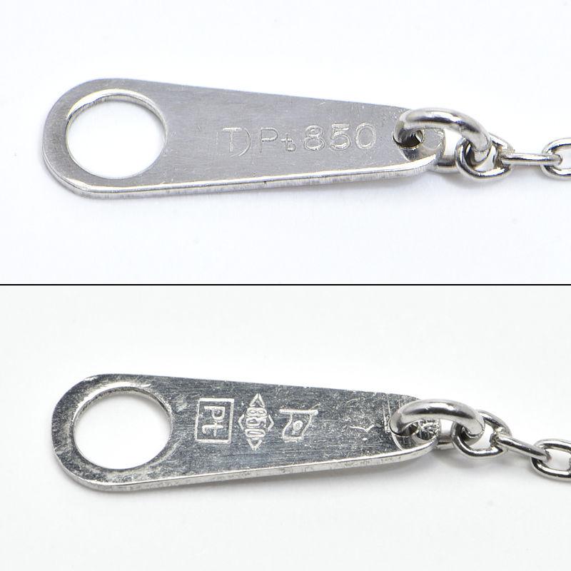 切子チェーンネックレス Pt850 切子ネックレスチェーン カットバー 