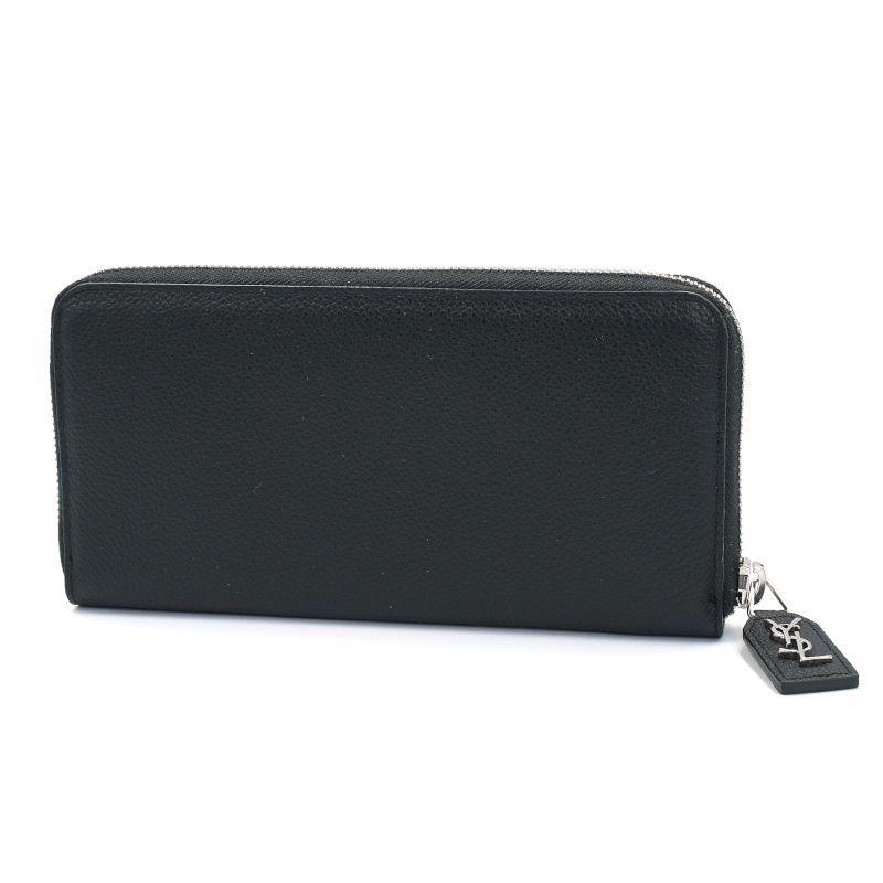 SAINT LAURENT サンローラン クラシック フルジップウォレット 414680 長財布
 レザー ネイビー レディース【中古】【473】 SAINT LAURENT サンローラン クラシックラウンドファスナー長財布