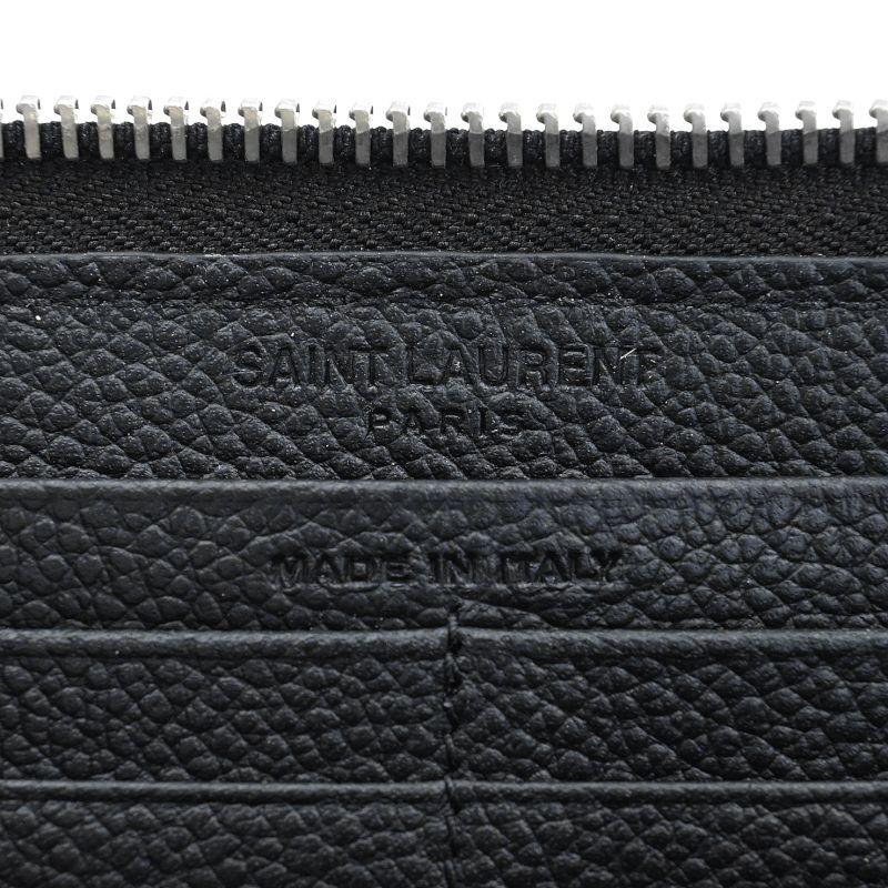 SAINT LAURENT サンローラン クラシック フルジップウォレット 414680 長財布
 レザー ネイビー レディース【中古】【473】 SAINT LAURENT サンローラン クラシックラウンドファスナー長財布