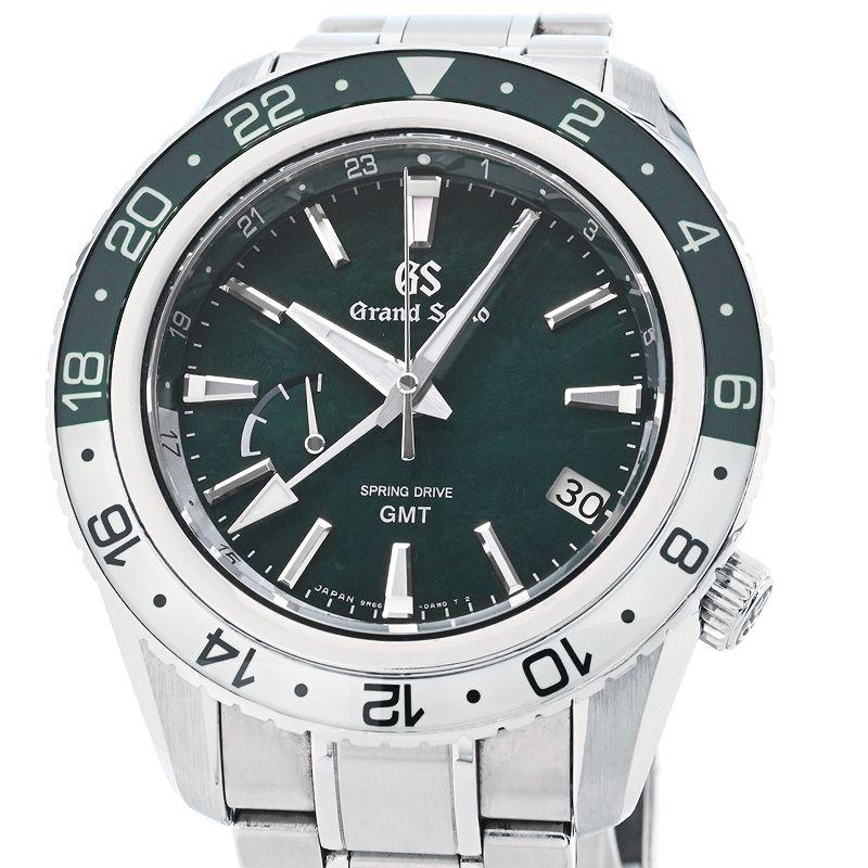 グランドセイコー メンズ SBGE295 9R66-0BK0 スポーツコレクション 箱保 GMT デイト グリーン スプリングドライブ 腕時計 中古 送料無料 Sport Collection グランドセイコー メンズ SBGE295 9R66-0BK0
