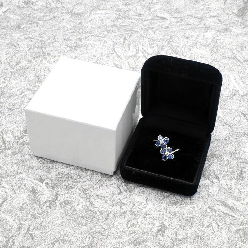 ジュエリーマキ 1.37ct天然ブルーサファイアリング 12.5号 Pt850 0.1ct