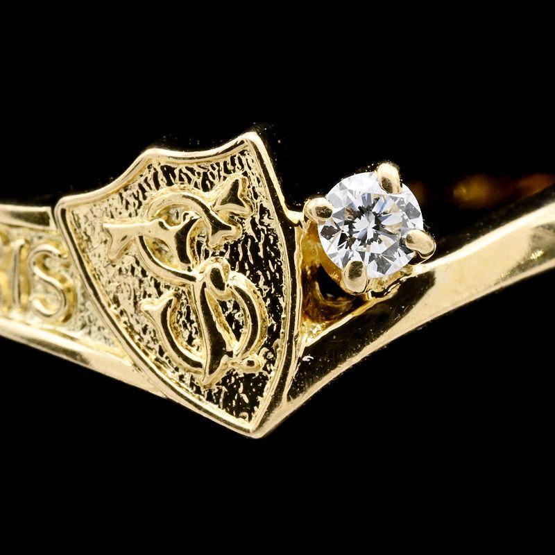 【希少】50s school ring カレッジリング　18号 MIKIMOTO（ミキモト） カレッジ リング フェリス女学院 11号 K18YG