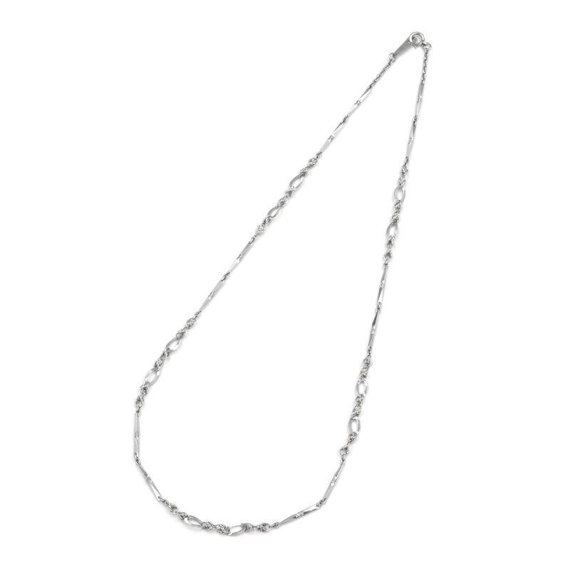 切子チェーンネックレス Pt850 切子ネックレスチェーン カットバー 