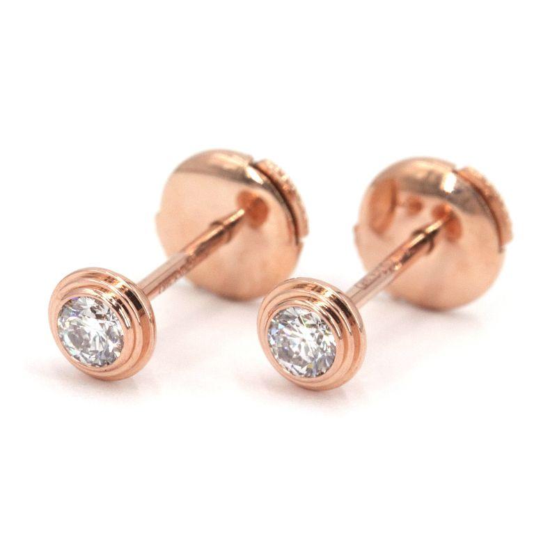 カルティエ ダムールイヤリング K18PG ダイヤモンド 新品仕上げ済  