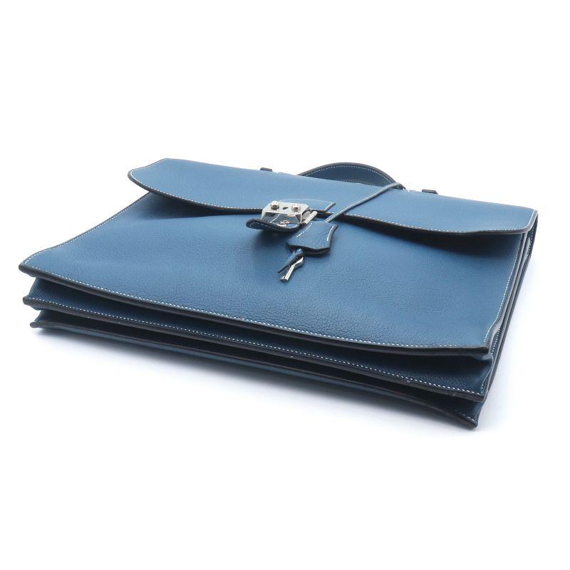 バッカス様　エルメスサックアデペッシュ38ブルージーン HERMES（エルメス） サックアデペッシュ38 □G刻印 2003年製 トリヨン