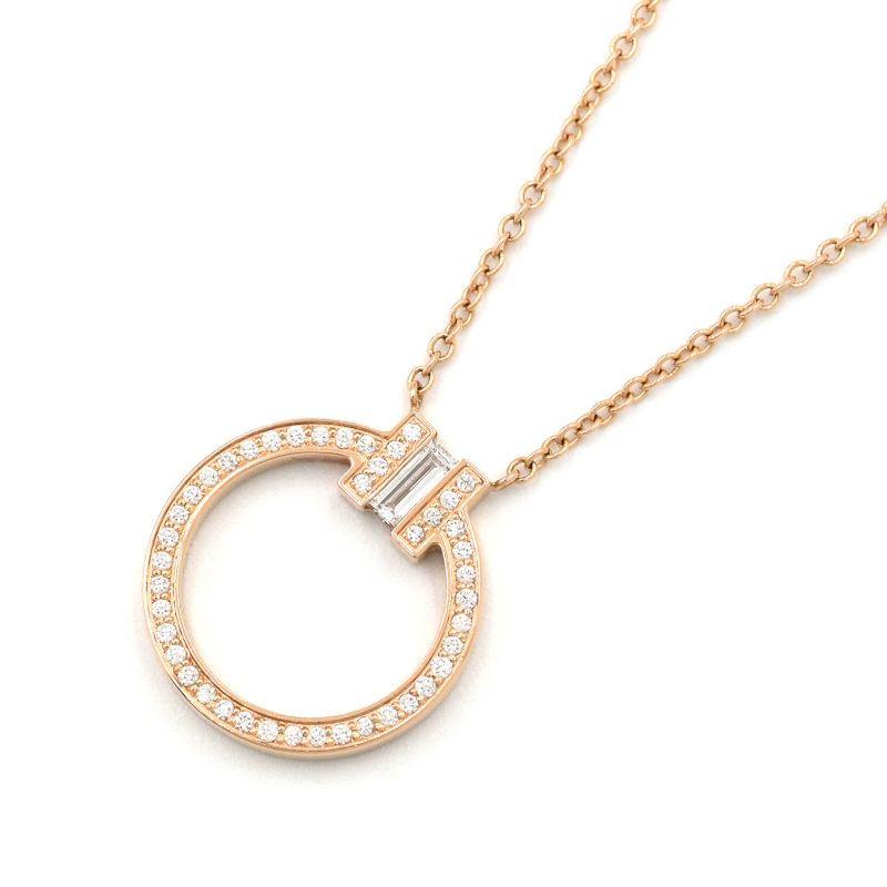 Tiffany T ティファニー ティファニーT ダイヤモンドペンダント K18RG