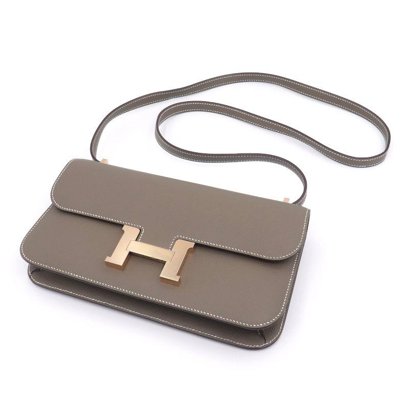 エルメス HERMES ショルダーバッグ コンスタンス ミニ ミロワール W刻印 2024年 エトゥープ エプソン シルバー金具 【中古】 エルメス HERMES コンスタンス3ミニ ミロワール K刻 エトゥープ