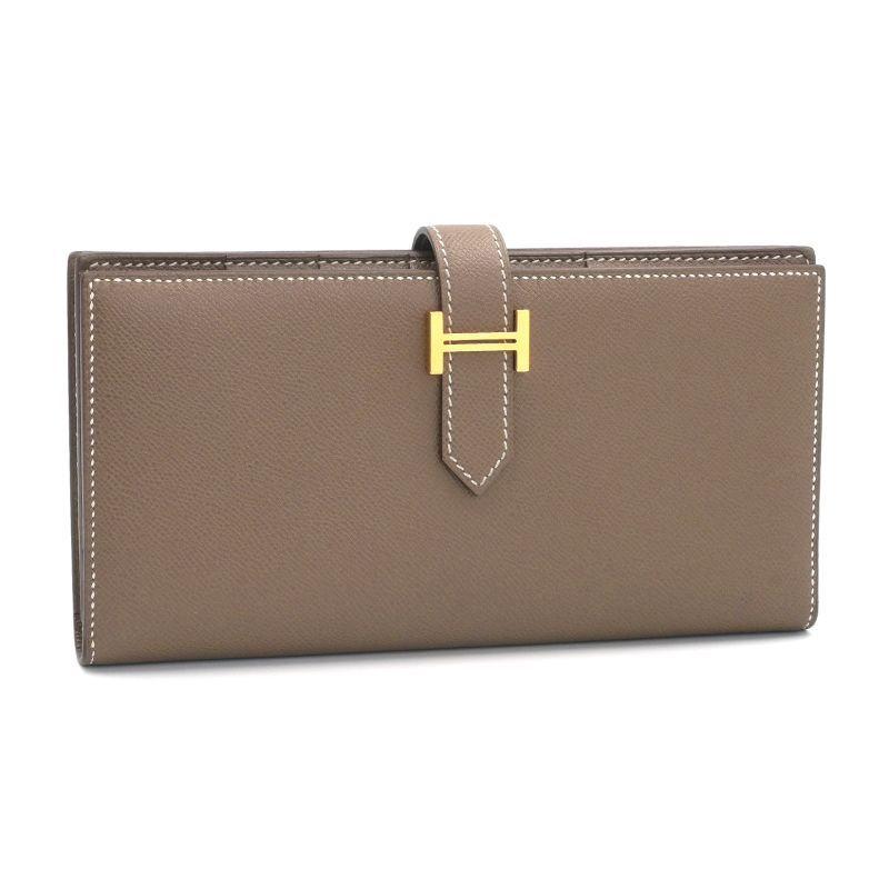 HERMES 二つ折り財布　べアンスフレ　ブラウン　◻︎H刻印　正規品　送料無料 HERMES（エルメス） ベアンスフレ K刻印 2025年製 ヴォーエプソン