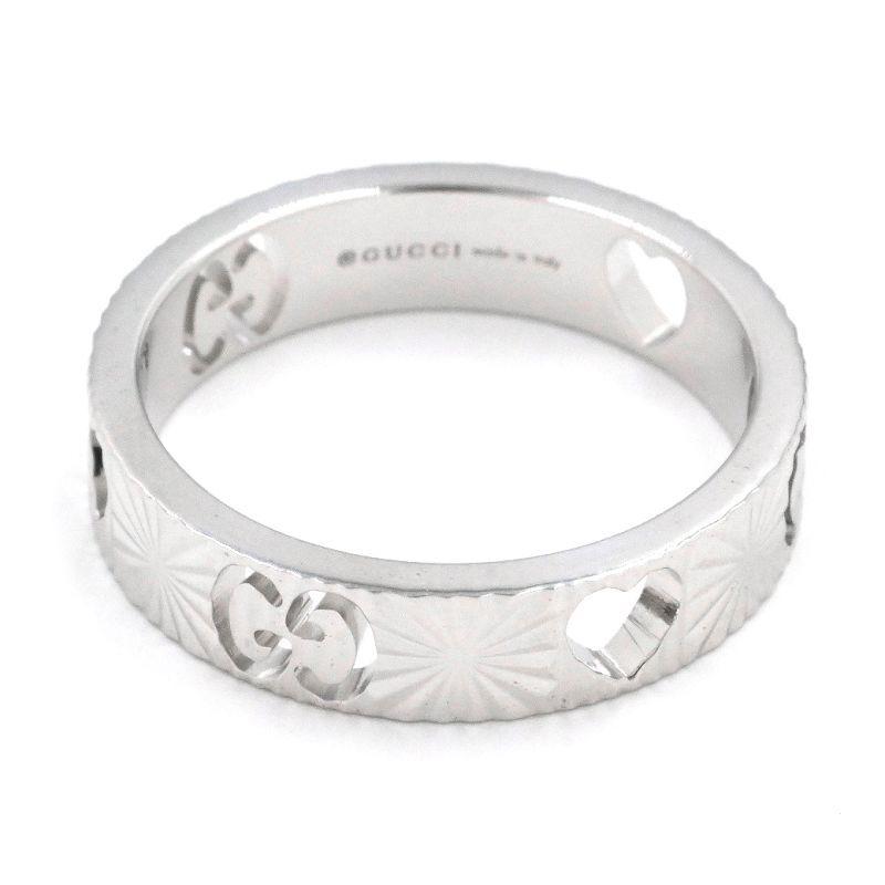 GUCCI（グッチ） アイコン ハート リング #8 8号 K18WG インター