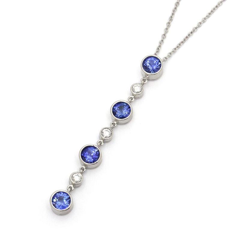 TIFFANY&Co.（ティファニー） ジャズネックレス Pt950 サファイア