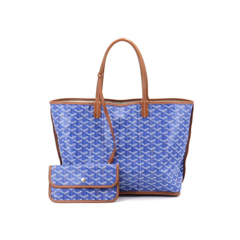 ゴヤール サンルイ PM リバーシブル トートバッグ レディース ブルー  