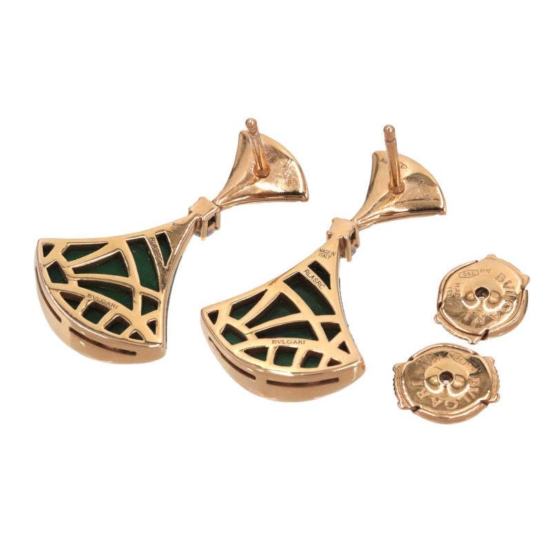 ブルガリ ディーバ ドリーム マラカイト ダイヤモンドピアス 356454  