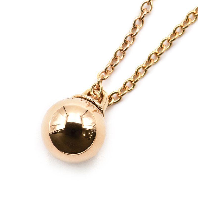 ティファニー ハードウェア ボールペンダント K18PG 新品仕上済 ピンク  