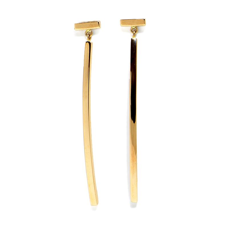 ティファニー ティファニーT バーピアス K18PG 新品仕上済 ロング  