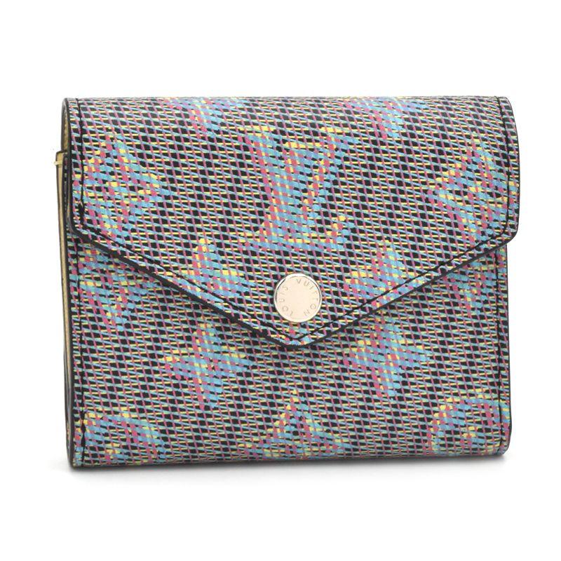 ルイヴィトン ポルトフォイユゾエ M68665 ブルー モノグラムLVポップ  