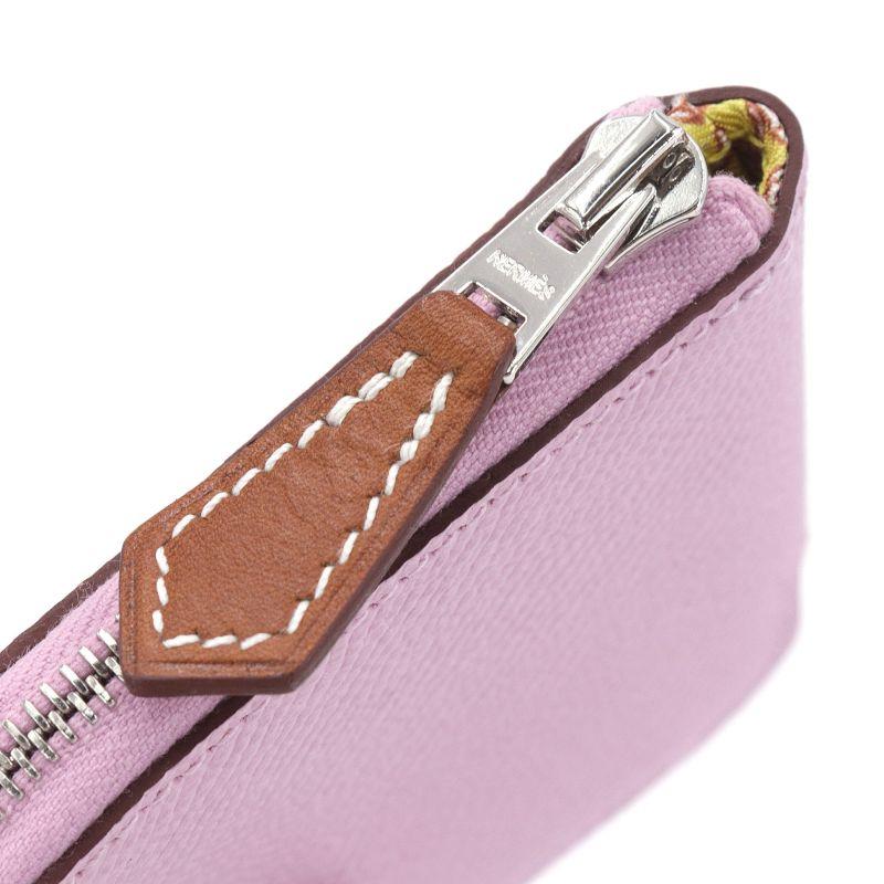 HERMES エルメス アザップコンパクトシルクイン コインケース モーヴ 