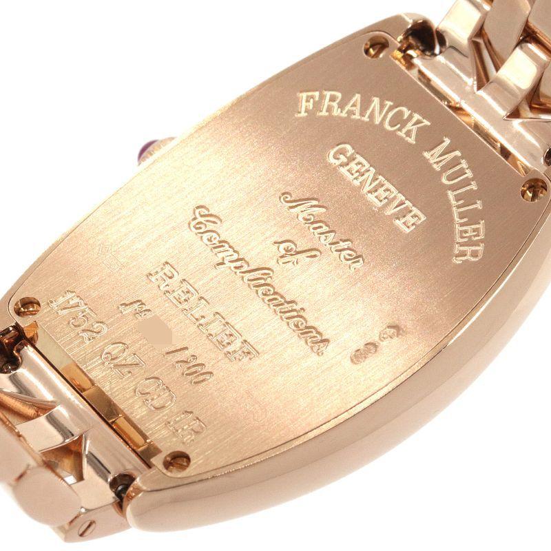 [3年保証] フランクミュラー レディース トノーカーベックス レリーフ 1752QZCD1R K18PG シルバー文字盤 クオーツ 腕時計 中古 送料無料｜azabujuban-blanc｜04