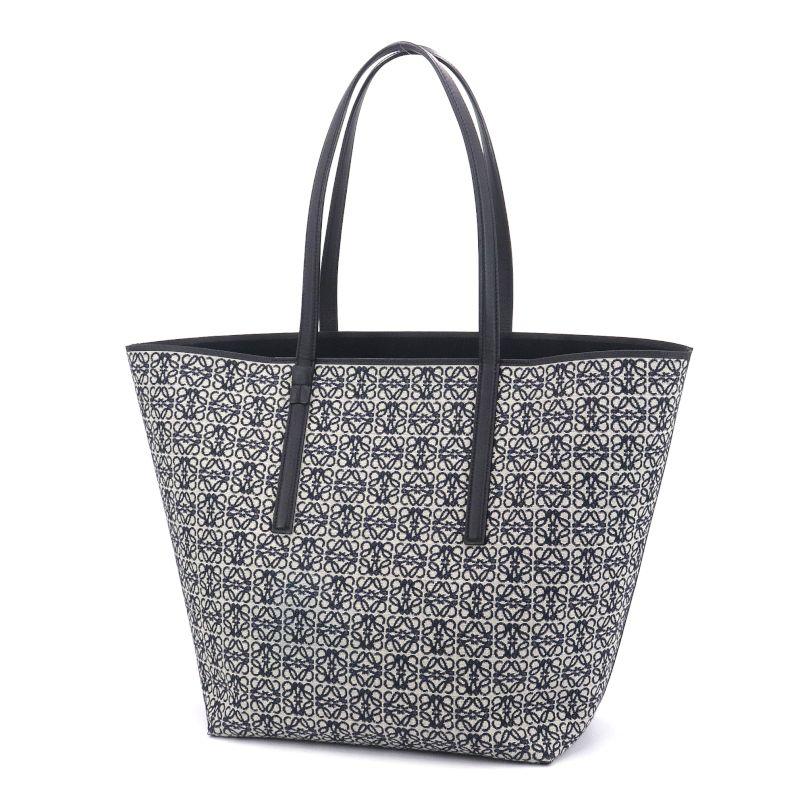 LOEWE ロエベ Tトートバッグ B533Z73X08 キャンバス カーフ ネイビー 