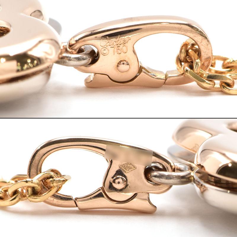 Cartier（カルティエ） ダブルハートチャームネックレス K18PG K18WG
