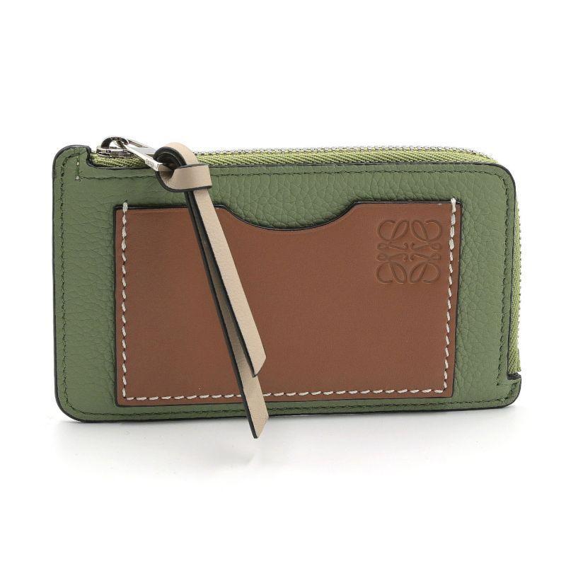 LOEWE（ロエベ） コインカードホルダー カーフスキン ローズマリー 