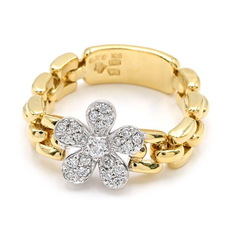 Ponte Vecchio K18 WG ダイヤモンドリングフラワー