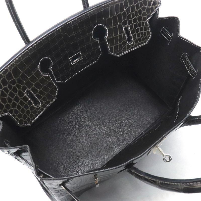 Birkin エルメス バーキン35 □K刻印 2007年製 クロコダイル ポロサス 