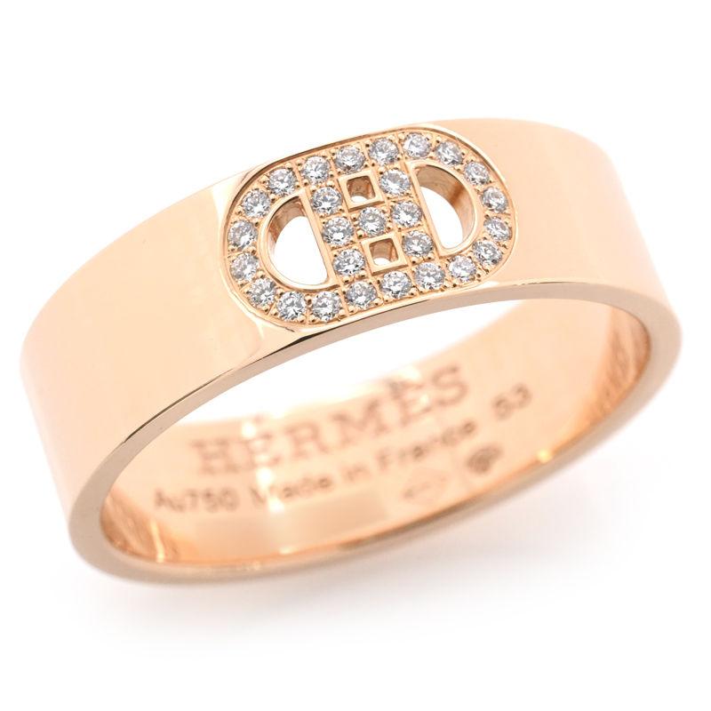 HERMES（エルメス） H・ダンクルリングPM #53 13号 H115601B K18PG