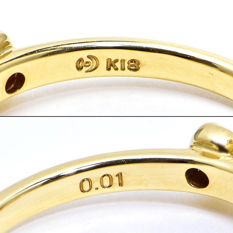 TASAKI（タサキ） ハローキティリング 12号 K18YG 0.01ctダイヤモンド 