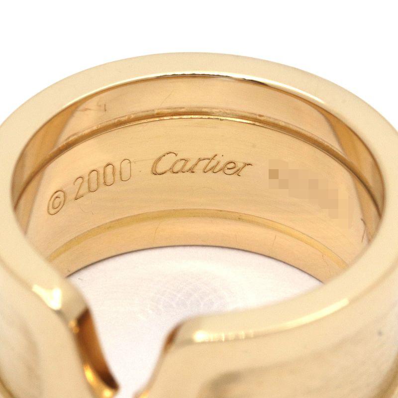 カルティエ C2リングLM #50 10号 K18YG ラージモデル Cドゥカルティエ リング 指輪 金無垢 イエローゴールド 地金12.0g 中古 送料無料_3